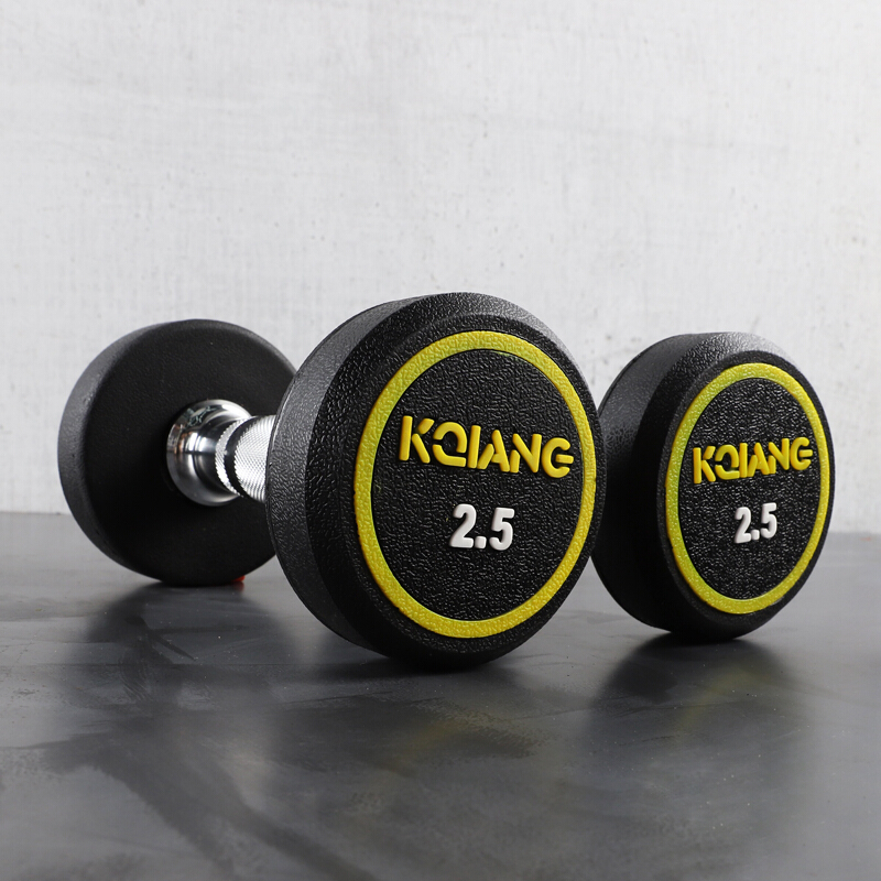 康強(qiáng)商用包膠啞鈴男士健身器材健身房包膠固定式啞鈴 2.5KG*2只